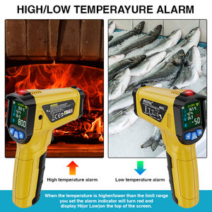Thermomètre portatif avec écran LCD, nouveau produit, 50 — 800, avec température d'humidité et points de moisissure, type K, sonde, pistolet - Product Image 5