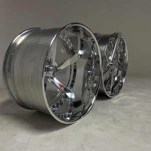 RCSR Ensemble de 2/3 pièces sur mesure, jantes en alliage d'aluminium forgé à cinq branches, à déport profond, 22, 24x10 et 26x10 pouces pour voitures particulières - Product Image 6