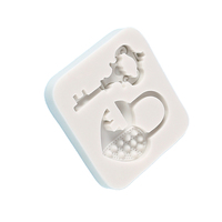 Moule à gâteau en silicone DIY, motif graphique de cadenas et clé, style rétro classique populaire, en forme de rectangle 3D, prix usine