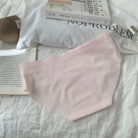 Culotte Bikini Femme en Soie Glacée Sans Traces, Taille Moyenne, Fine, Effet Seconde Peau, Unie, Quotidienne