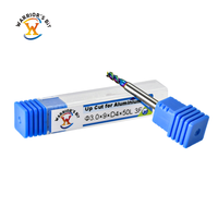 Outils de fraise CNC Warrior's Bit fraise en bout enduite à 3 lames avec diamètre de tige de 4mm personnalisable OEM/ODM pour l'aluminium