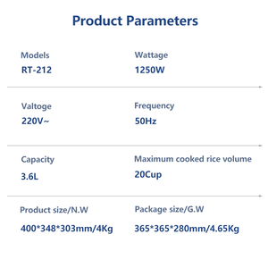 Nồi cơm điện tự động RICH 3.6L 20Cup dùng cho hộ gia đình và nhà hàng - Product Image 3