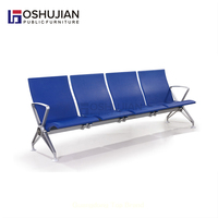 Chaise de salle d'attente d'hôtel en polyuréthane au design moderne du fabricant Oshujian sièges de poutre d'aéroport 2-5 places avec zones publiques d'hôpital en métal
