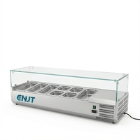 Unité de préparation réfrigérée commerciale en acier inoxydable avec bacs GN pour salades