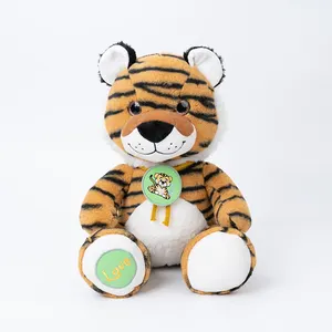 Peluche tigre doux personnalisé en peluche poupées en peluche pour enfants jouets cadeaux animaux personnalisés mignon tigre jouets en peluche