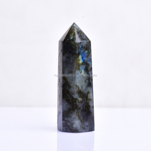 Commercio all'ingrosso Naturale 10*3 centimetri di Grandi Dimensioni Labradorite Punto Oblisk di Cristallo Torre di Pietra Per La Decorazione del Regalo - Product Image 2