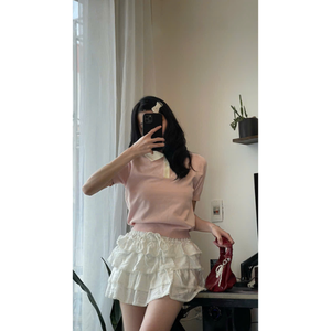 Mini-jupe décontractée moulante et respirante pour femme, grande taille, style coréen, 100 % coton, emballage compact, fabrication vietnamienne, qualité supérieure – Meilleure vente - Product Image 6