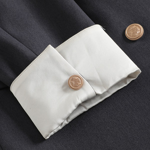 Women's Blazer Ankera Red Solid Color Polyester Worsted Anti-Wrinkle Loose Fit Spring Autumn Wear - Product Image 3