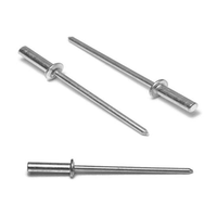 Rivets aveugles en aluminium à extrémité fermée, zingués, 1/8 po, classe 6, norme DIN/ISO, plage de préhension 0,1-0,5