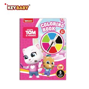 Libro de Colorear para Niños con Diseño Artístico Creativo de <span class=keywords><strong>Tom</strong></span> Cat, Lindo <span class=keywords><strong>Dibujo</strong></span> Animado, Libro de Pintura con Pinceles de Colores Creativos - Product Image 1