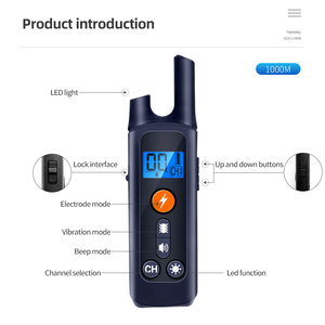 <span class=keywords><strong>Collar</strong></span> de entrenamiento eléctrico para perros, Control remoto, resistente al agua, recargable, con sonido y vibración, productos para perros - Product Image 2