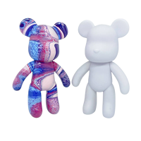 Figurine d'ours populaire à personnaliser pour la technique de coulée fluide, disponible en 18, 23, 33, 53, 73, 100 cm, pour la peinture par coulée et le style Drip Bear