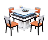 Table GemJoy Nouveau Style Rock Board pour salle à manger/café/mahjong, multifonctionnelle, luxe léger, moderne et simple, pour 4 joueurs, idéale pour petit appartement