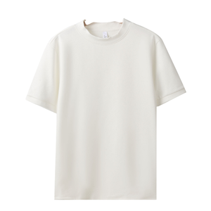 T-shirt décontracté à manches courtes pour homme, style coréen, chaud pour l'hiver, 280g, respirant, doux, couleur unie, coupe ample, modèle N4-189 - Product Image 2