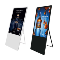 Pantalla Digital Publicitaria Portátil con Soporte de Pie para Póster, Pantalla Táctil de 32, 43, 49 y 55 Pulgadas, con Clasificación IP55 para Centros Comerciales