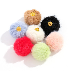 Pompon en fausse fourrure de lapin de 30 mm de Nantong, accessoire pour boucles d'oreilles, colliers et fournitures de bricolage pour bijoux - Product Image 5