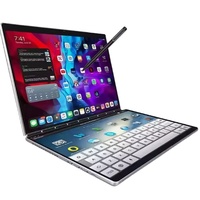 Laptop Layar Ganda Sentuh Kapasitif 10 Titik Intel Core I7-1260P/i5-12450H Slot M.2 Ganda DDR4 Speaker Internal Ganda untuk Kantor