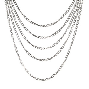 Chaîne de taille en métal tendance, chaîne de corps multicouche pour femme, usage quotidien, fermeture à crochet en argent tibétain - Product Image 3