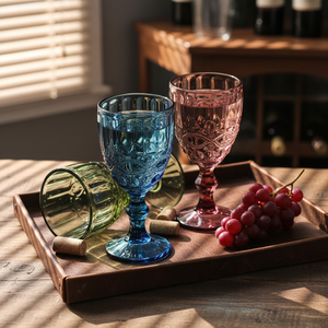 Vente directe usine – Verre à vin rouge moderne de luxe, transparent, couleur originale, épaissi, pour gobelet coloré, long, 240 ml/300 ml - Product Image 2