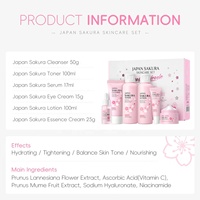 Kit de Soins Visage Hydratant et Éclaircissant au Parfum de Fleur de Cerisier Sakura – Crème, Sérum, Masque, Tonique – Marque Blanche en Gros