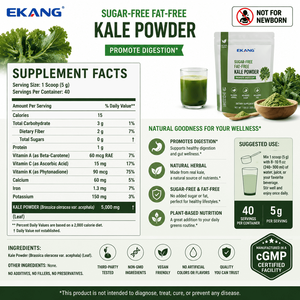 Private Label Sugar-Free Fat-Free Kale Powder Natural Herbal Digestive Support Plant Based Dietary <b>Supplement</b> - Product Image 2