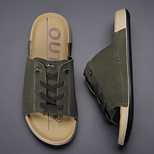 Sandalias de Masaje para Hombre con Punta Abierta, Parte Superior de Microfibra, para Playa, Verano, con Logotipo Personalizado - Product Image 1