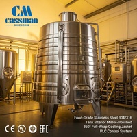 Cuves de fermentation de vin de grande capacité Cassman 5000L 8000L 10000L avec enveloppe chauffante