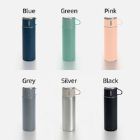 Vente en gros d'usine, logo personnalisé, mug thermique en acier inoxydable de 500 ml (17 oz), ensemble cadeau avec 3 couvercles et tasses