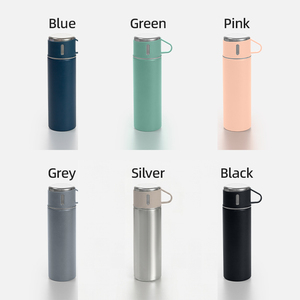Vente en gros d'usine, logo personnalisé, mug thermique en acier inoxydable de 500 ml (17 oz), ensemble cadeau avec 3 couvercles et tasses - Product Image 4