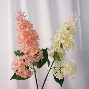 Spedizione veloce Real Touch 2 rami artificiali <span class=keywords><strong>lilla</strong></span> <span class=keywords><strong>viola</strong></span> lattice <span class=keywords><strong>fiori</strong></span> floreali per la decorazione della festa di nozze - Product Image 5