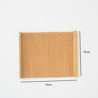 Napperon en lattes de bambou fines, tressé à la main, naturel, isolant thermique, pour thé, table, OEM, logo personnalisé, traditionnel, maison, mariage, bambou
