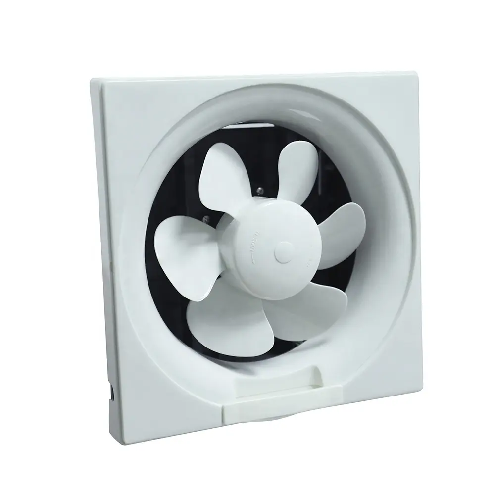 Resturaurant Kitchen Bathroom Wall Window Type White Exhaust Fan With Back Shutter