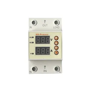 Best Selling Items Dual Phase Digital Display Adjustable Voltage Protector Circuit Breaker Protection Switch