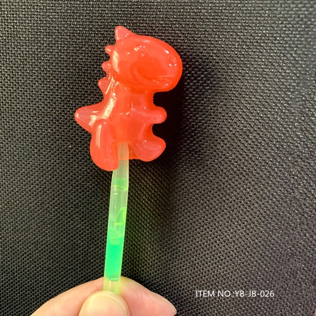 Вкусные красочные светящиеся палочки, леденец, милая мультяшная форма динозавра, флуоресцентные леденец, конфеты