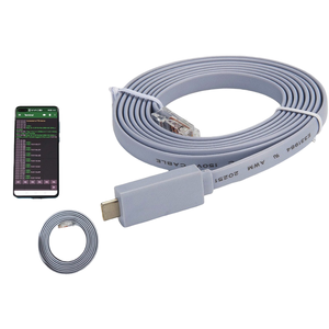 Console USB Type-C Ligne de débogage 3A Charge rapide USB RJ45 RS232 Commutateur Routeur Ligne série pour téléphone portable Ordinateur Matériau PVC - Product Image 1