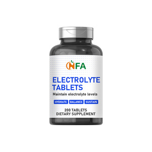 Private Label Service Electrolyte Tablets 200 Count Maintain Electrolyte Levels Hydrate Balance Sustain Dietary <b>Supplement</b> - Product Image 1