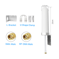 Antena Omnidireccional de Doble Interfaz Lista para 5G, 698-4200MHz, 12dBi, Banda Ancha, para Conector con Clasificación IP67, 20W para Router/Gateway CPE 5G