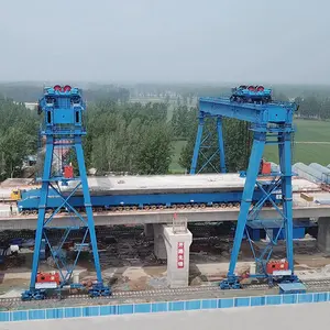 200 Ton 250 Ton Heavy Duty Double Girder Gantry Crane With Cantilever Beam