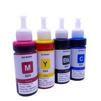 100ML T664 664 Kit Tinta Dye Isi Ulang untuk Epson L301 L303 L310 L313 L351 L353 L358 L360 L363 L365 L455 L558 L585 L1300 Tinta Printer