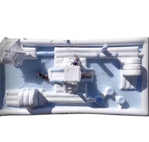 Kolam besar komersial pvc putih bantalan cipratan tiup rintangan taman air tiup lunak untuk anak-anak - Product Image 3