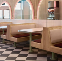 Ensemble de table et chaises de salle à manger en bois de style moderne pour hôtel, café, restaurant