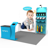 Stand d'exposition portable sur mesure 10x10 pieds avec toile tendue et structure en aluminium pour la conception d'expositions