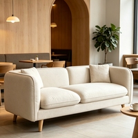 OEM ODM Holzsofa-Set für Hotel Villa Büro Apartment Gewerbeprojekt Maßgefertigt Großhandel Direkt ab Werk Französisches Massivholzsofa