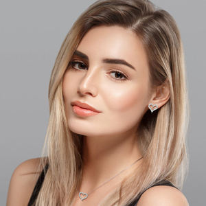 New Arrival Women's 18K Gold-Plated 925 Sterling <b>Silver</b> Love-Shaped Heart <b>Stud</b> Earrings 5A Cubic Zircon Tonglin Brand Engagement - Product Image 4