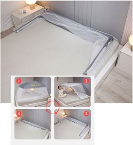 มุ้งกันยุงแบบพับได้สำหรับเตียงคู่ ขนาดคิงควีน สำหรับผู้ใหญ่และเด็ก - Product Image 6