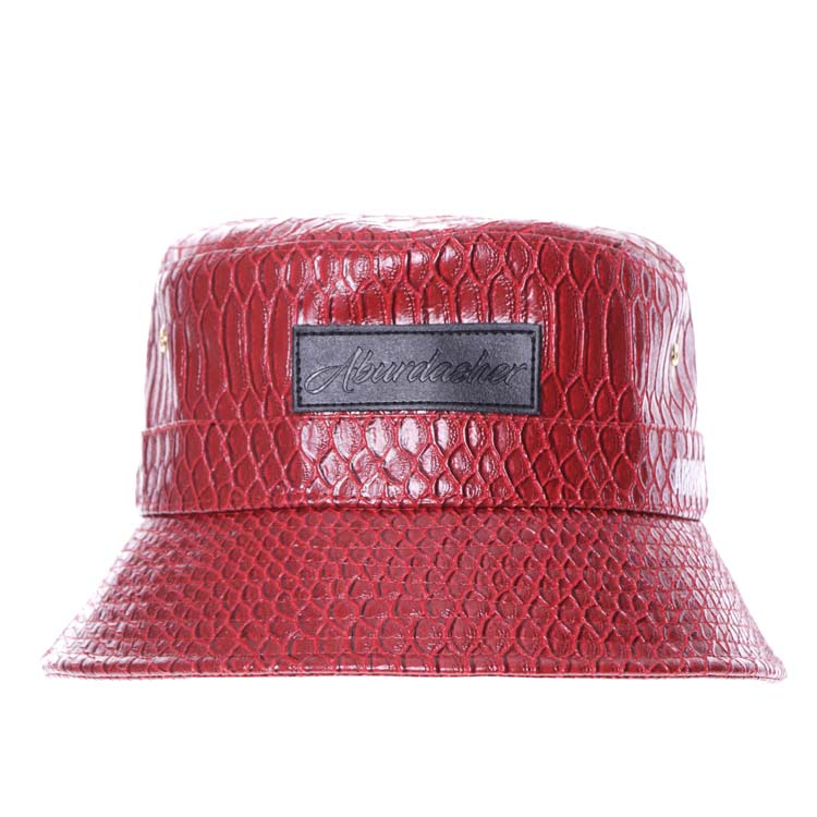 Chapéu de couro personalizável unissex, chapéu tipo bucket hat, com aba larga, para adultos