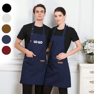 Tablier de travail réglable sans manches pour adulte, style croisé, pour le nettoyage, le salon de coiffure, le barista, en coton/polyester non tissé, haute qualité - Product Image 6