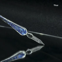 Ensemble de stylos à plume en verre faits à la main avec boîte cadeau à motif imprimé pour souvenir de voyage, remise de diplôme, Noël, Festival du Printemps