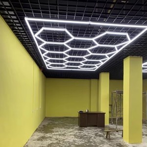 Éclairage LED hexagonal personnalisé pour garage, éclairage en forme de nid d'abeille pour <span class=keywords><strong>atelier</strong></span> automobile - Product Image 5