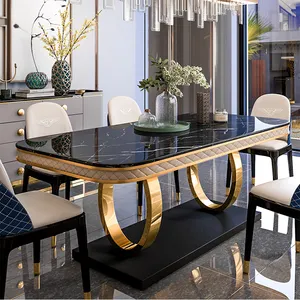 Penawaran Pabrik 627 Furnitur Rumah Mewah Antik Gaya Nordic Set Meja Makan Marmer Furnitur Ruang Makan Modern